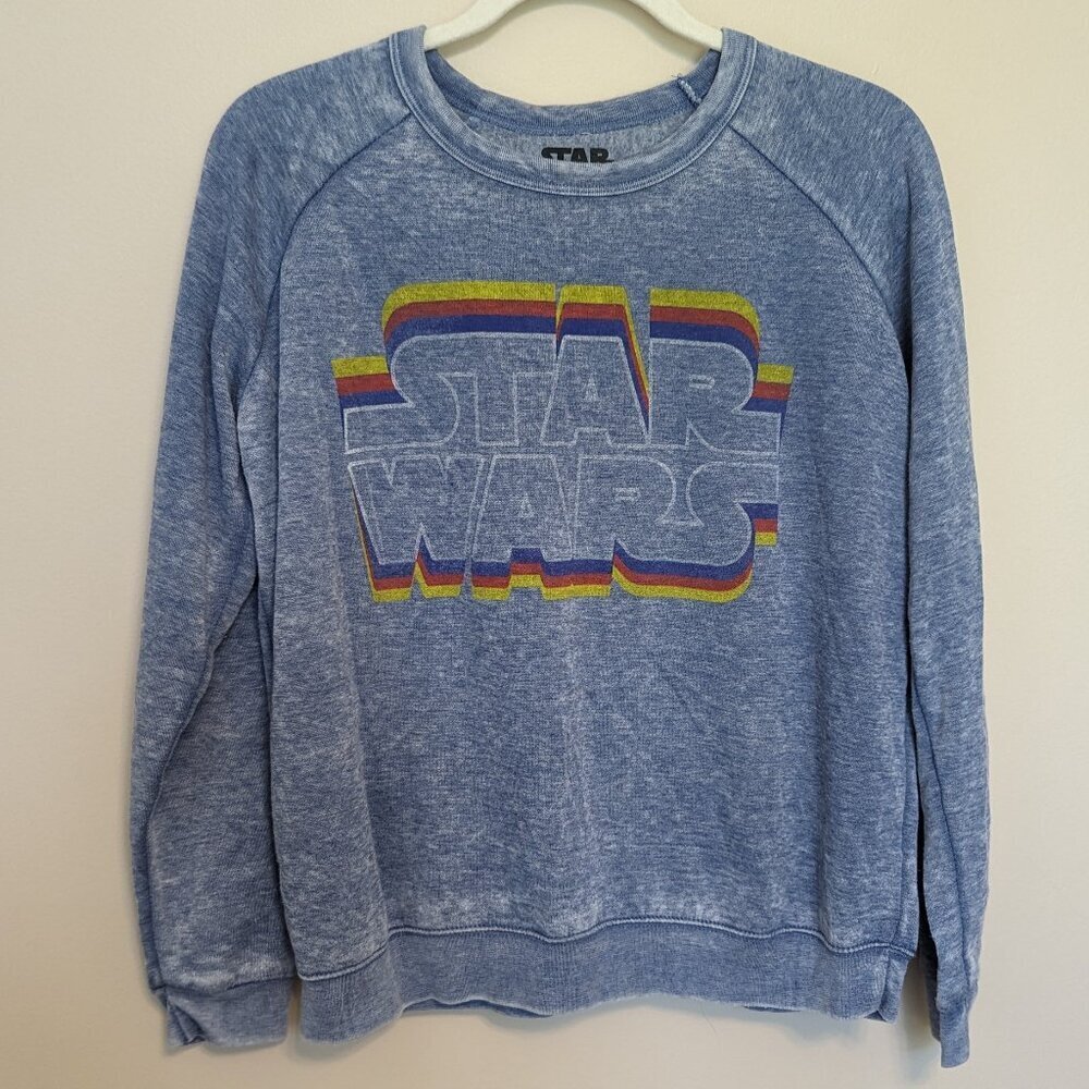 Star Wars Blue Sweatshirt with Multicolor Logo